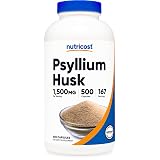 Nutricost Psyllium Husk 1500mg Per Serving, 500 Capsules - Non-GMO & Gluten Free