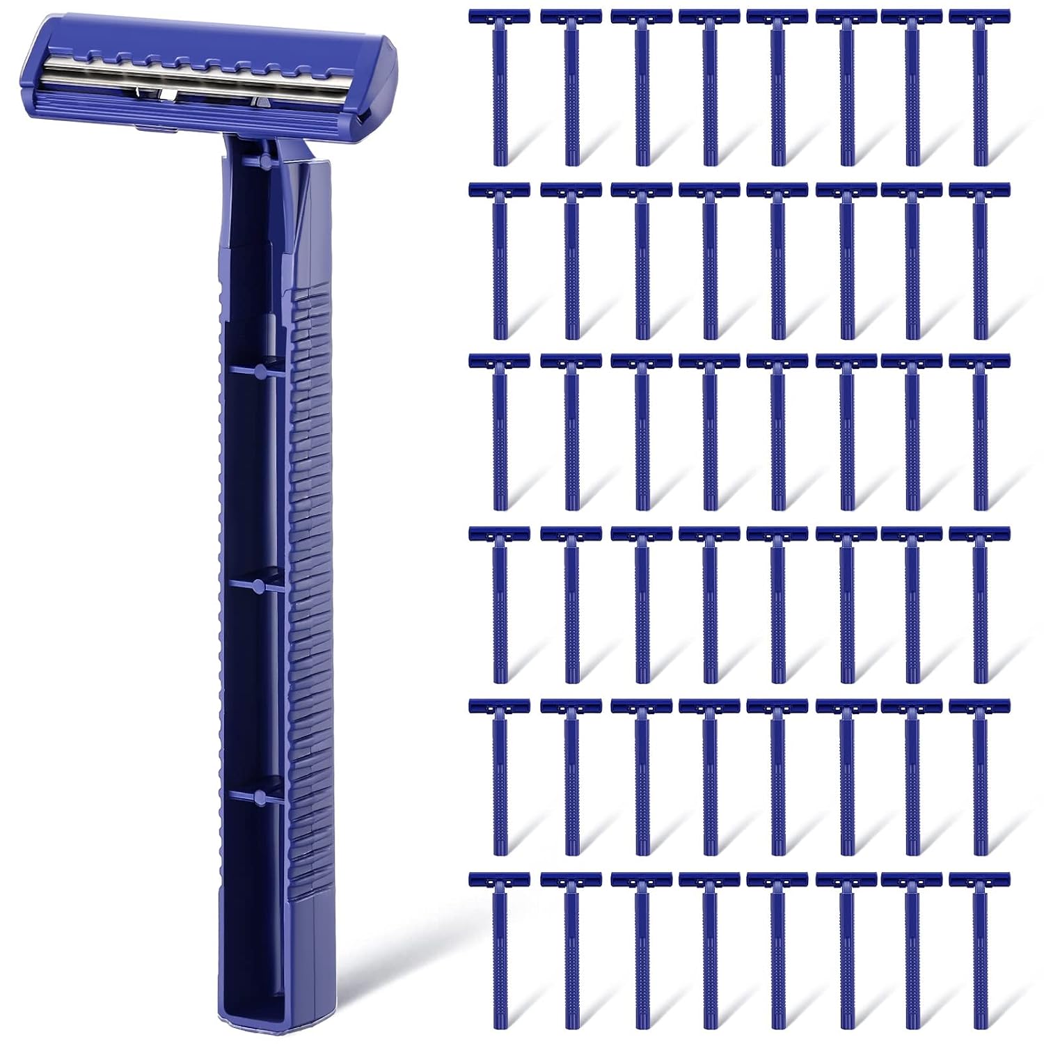 Chumia Twin Blade Razors for Men Stainless Steel Disposable Razors Men Bulk Plastic Shavers Multipurpose Portable Manual Disposable Shavers for Bathing Hotel Travel(1000 Pieces)