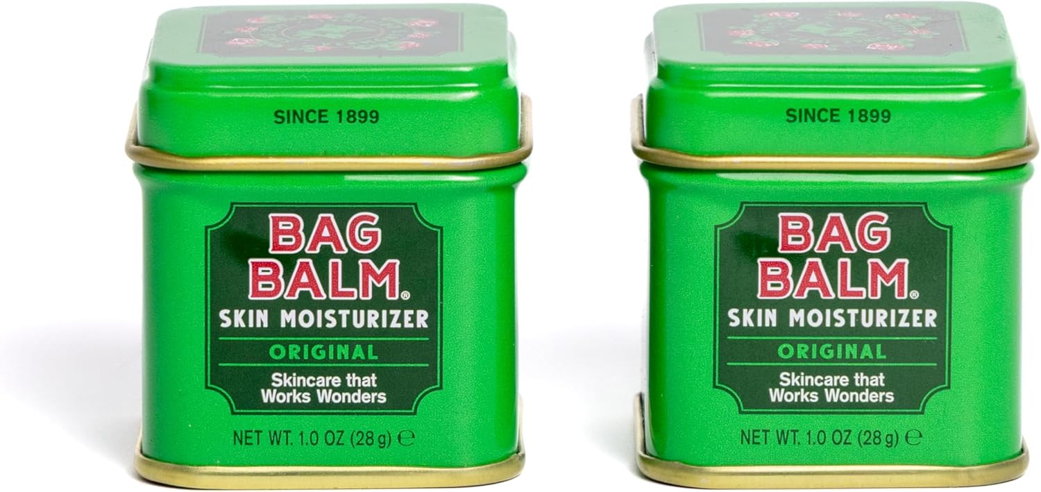 Bag Balm Original Moisturiser For Dry Skin | All-Purpose Hydrating Balm | Heals Cracked Hands, Split Heels, Cuticles In Winter | Provides Instant Relief | Lanolin-enriched (28g, Pack of 2)