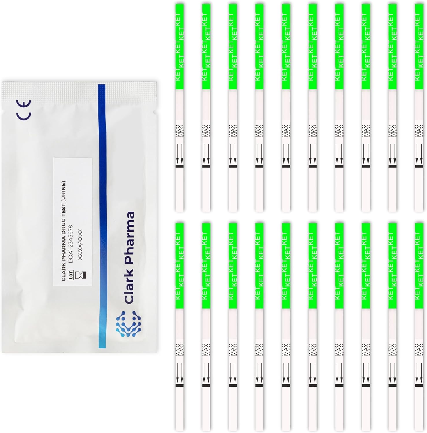 20 x Ketamine Drug Test Strips | Tests Urine for Ketamine | Ket Drug Testing Kit Screener
