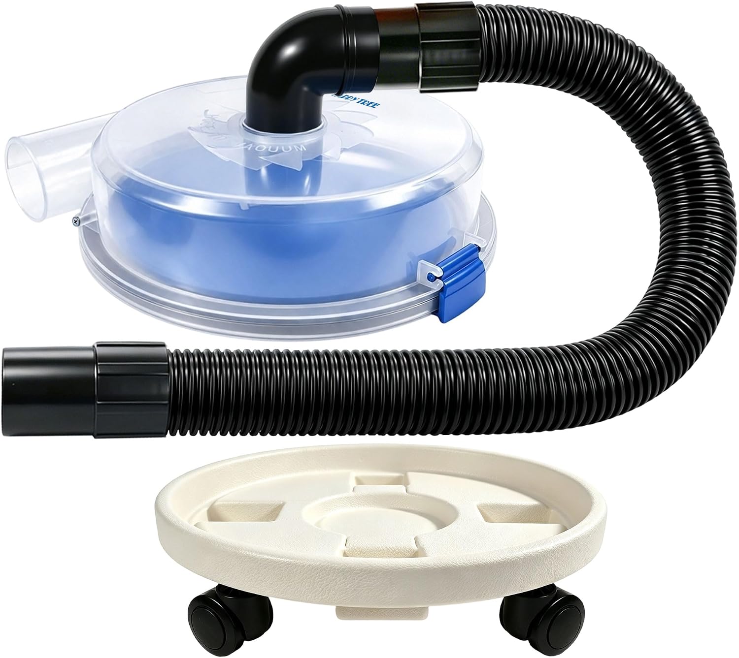 Happy Tree Low-Profile Cyclone Dust Separator with Bucket's Dolly