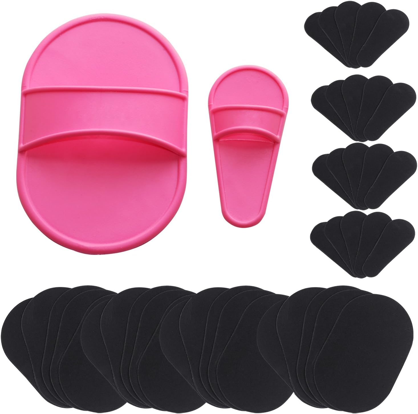 Exfoliating Hair Removal Pads x40 – x2 Buffer Pad Holders – x40 Buffer Pads - Smooth Skin on Legs Arm Face Top Lip - Unwanted Hair Removal Depilation Pads – by TRIXES