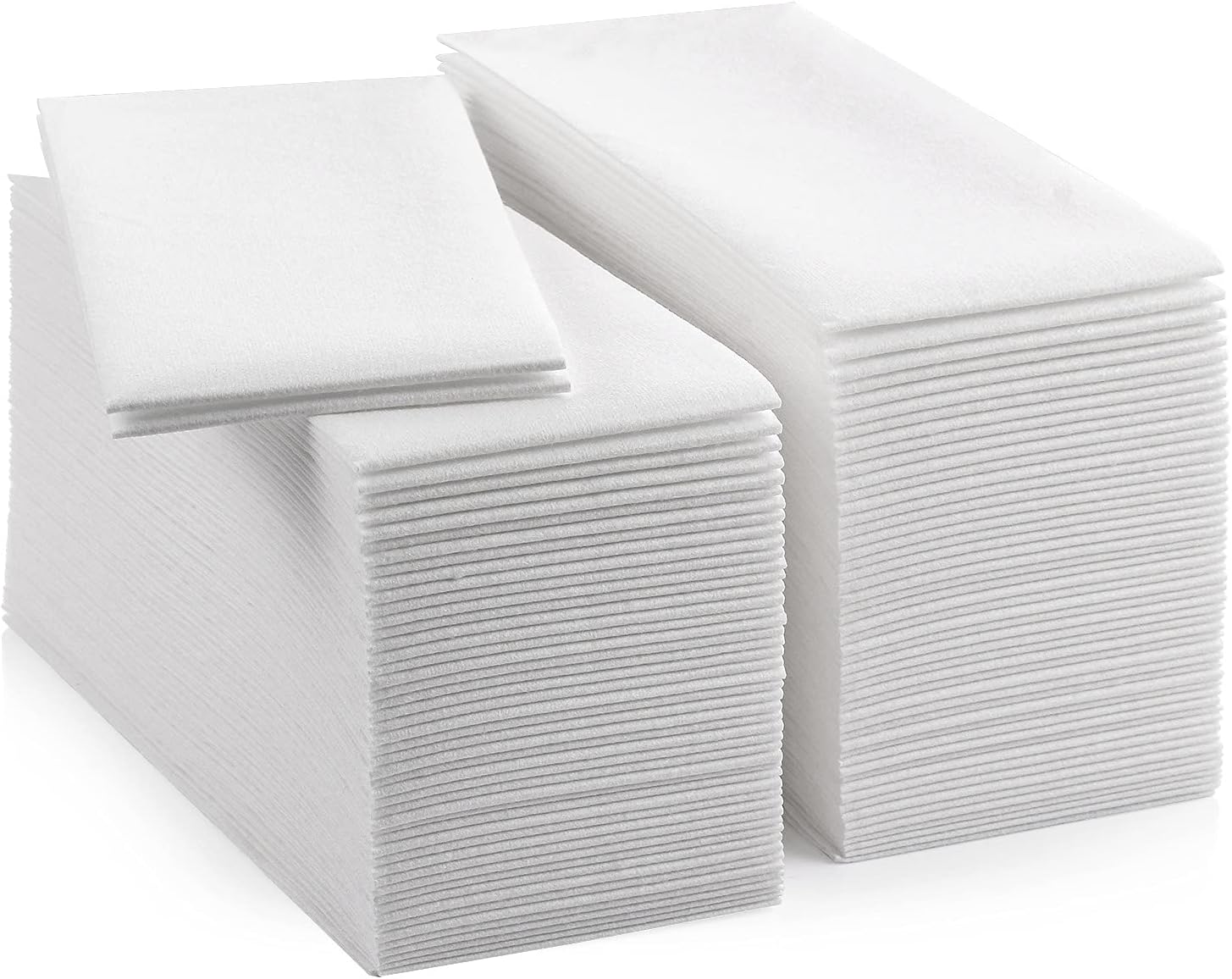 LEKOCH 100 pcs Airlaid Quality Foled White Napkins 43 * 30 cm