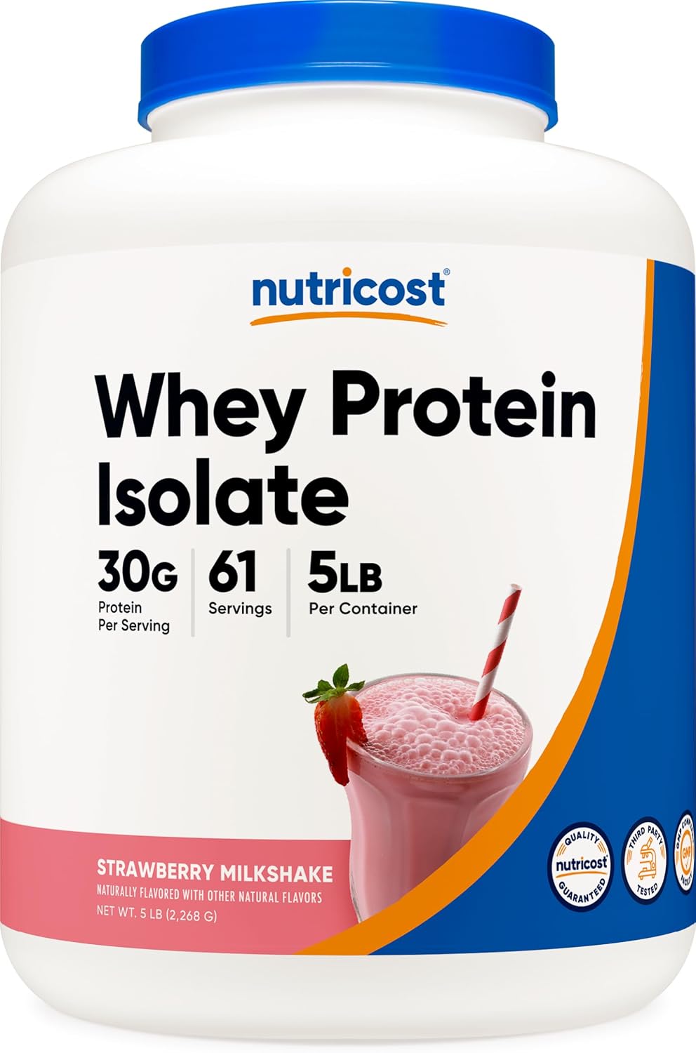 Nutricost Whey Protein Isolate (Strawberry Milkshake) 5LBS