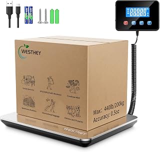 Shipping Scale 0.5oz-440lb High Accuracy Postal Digital Weight Luggage Scale for Packages Warehouse Home Small Business Pet Food Mail