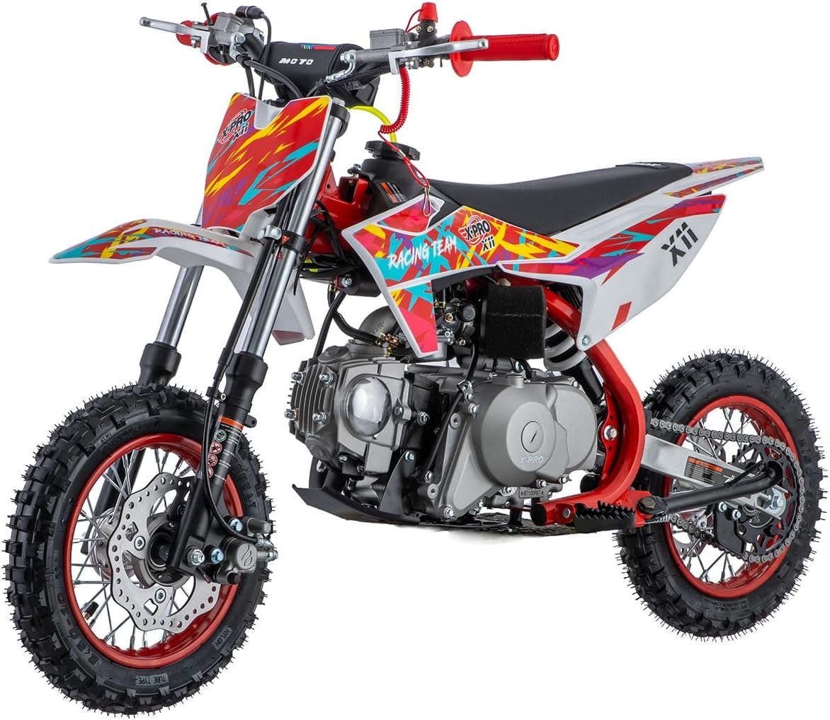 X-PRO X11 110cc Dirt Bike Gas Dirt Bike Pit Bikes Youth Dirt Pitbike with Automatic Transmission, Electric Start,10"/10" Tires!