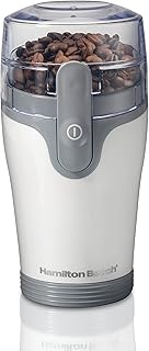 Hamilton Beach Fresh Grind Electric Coffee Grinder for Beans, Spices and More, Stainless Steel Blades, Removable Chamber, Makes up to 12 Cups, White
