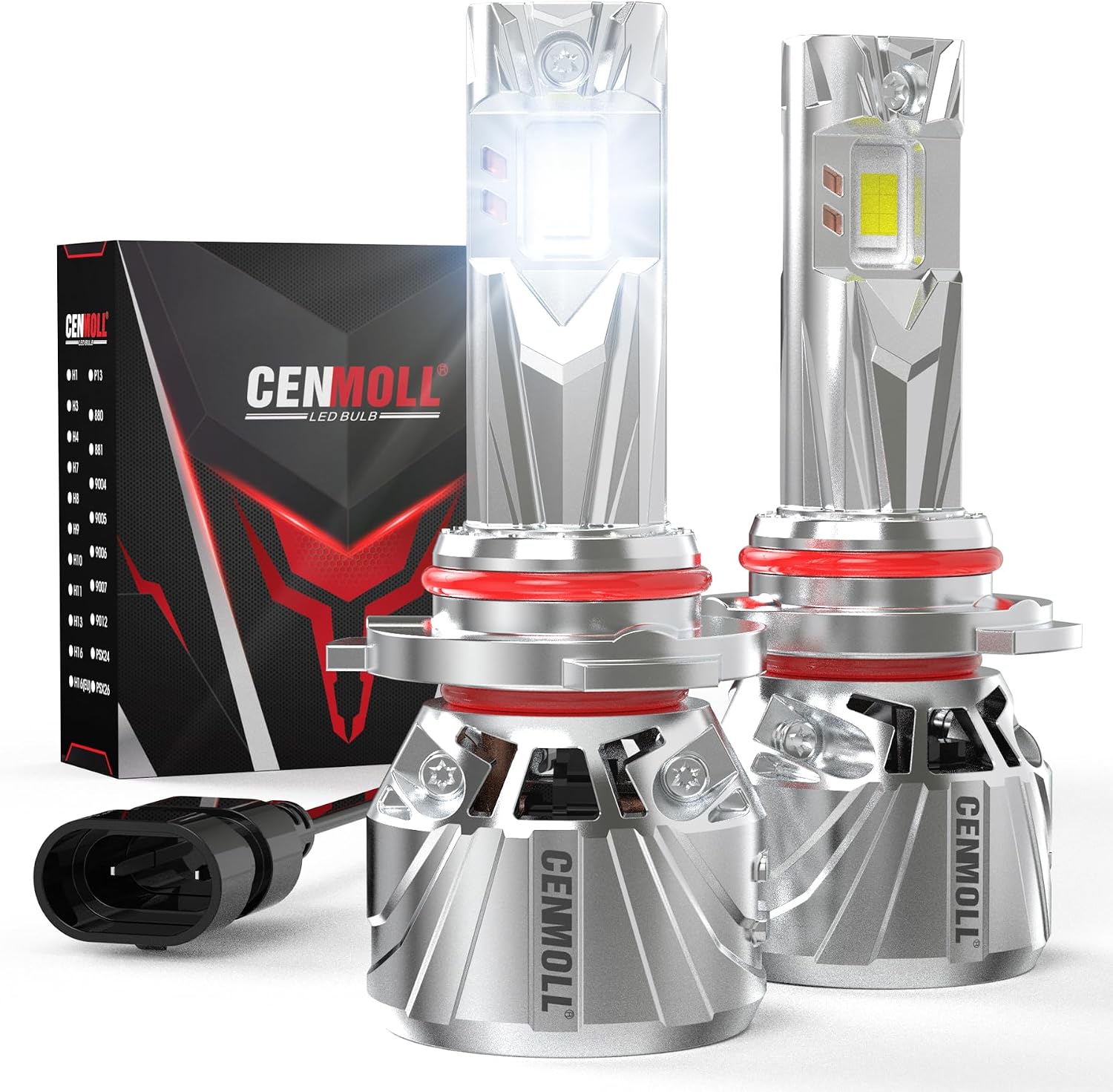 HB3 Led Headlight Bulb, 140W 36000LM 700% Brightness 360 Degree Adjustable Beam Angle 6000K Cool White 9005 HB3 Headlight Bulb 12V 24V Built-in Canbus Driver Plug & Play, Pack of 2