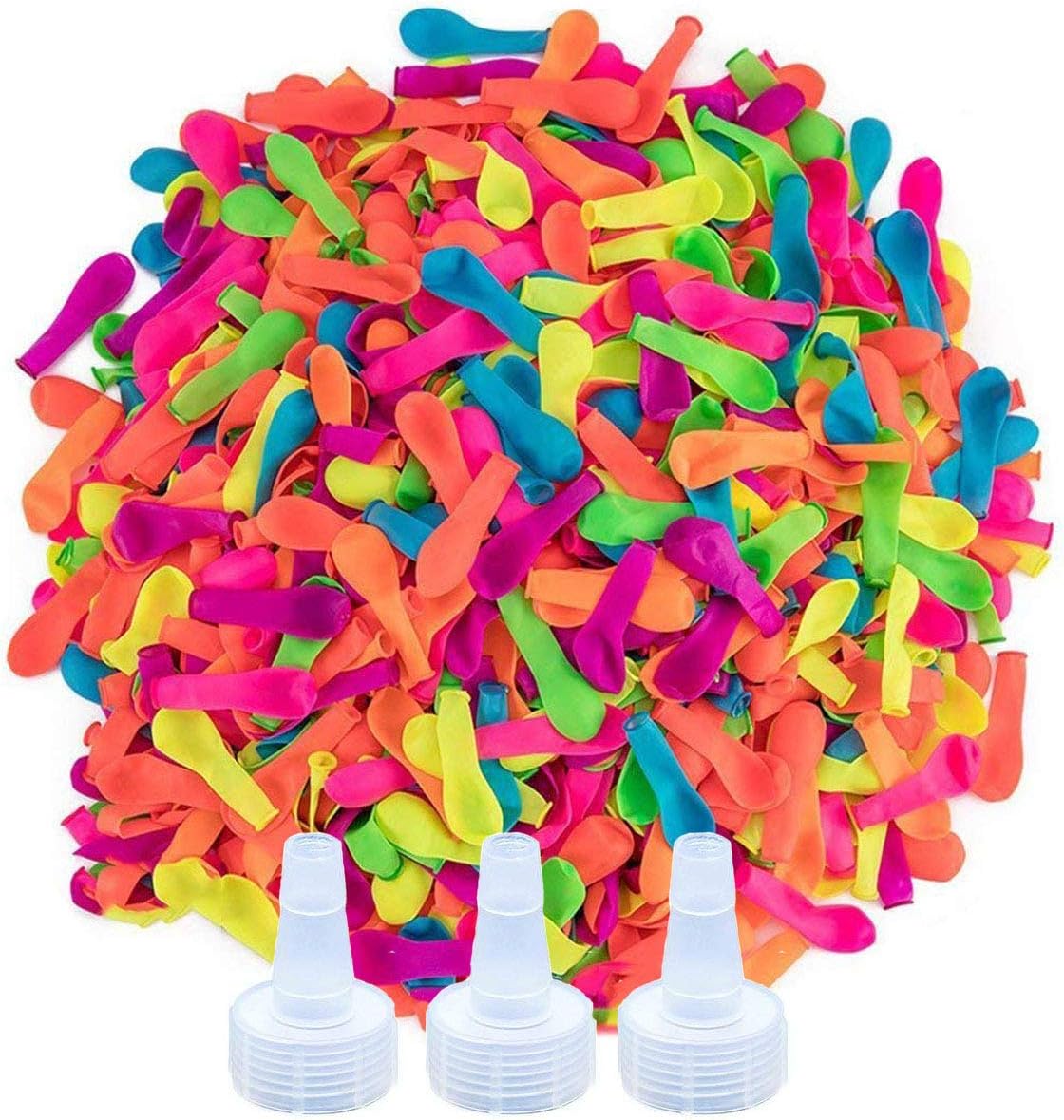 1700 Pack Water Balloons with Refill Hose Nozzle Eco-Friendly Latex Balloons for Kids Adults Outdoor Water Bomb Fight Games