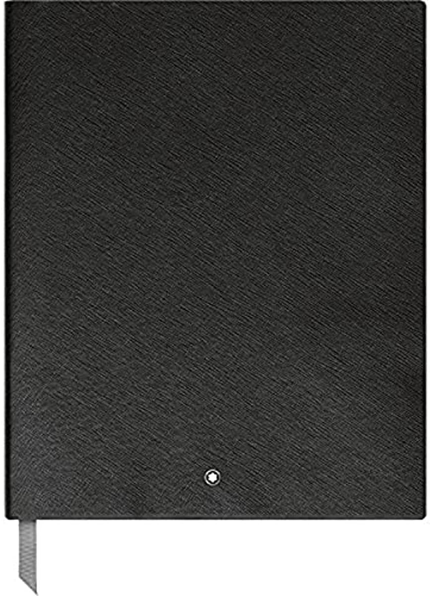 Montblanc Sketch Book Black Lined #149 Fine Stationery 116931 / Elegant Sketching Book with Leather Binding and Ruled Pages / 1 x (8.2 x 10.2 in.)