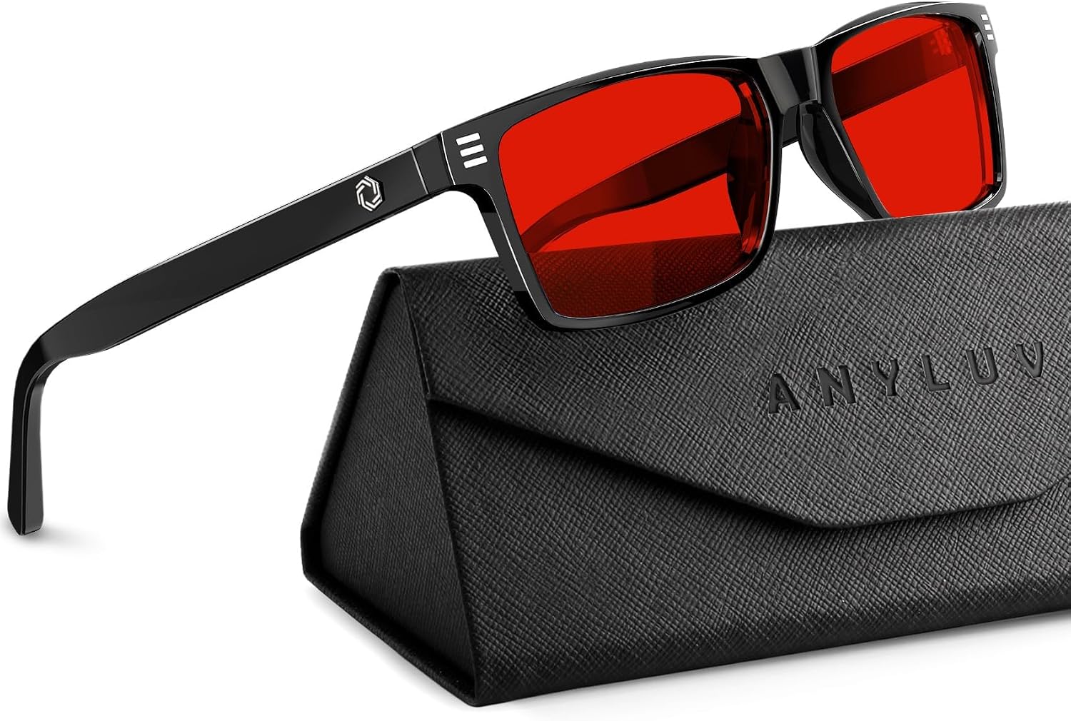 ANYLUV Blue Light Glasses for Sleep, 99.9% Blue Green Light Blocking with Red Lens, Blue Light Glasses