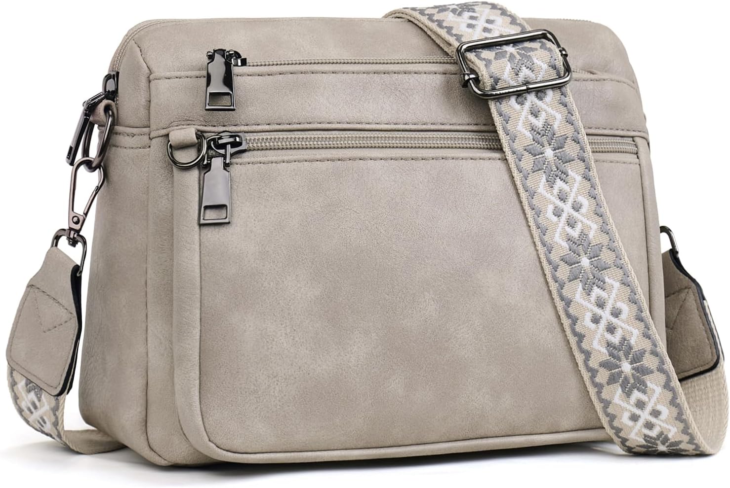 MUIIKOLA Cross Body Bag Women,Crossbody Bags For Ladies,PU Leather Medium Shoulder Handbags Built in Wallet Adjustable wide shoulder straps