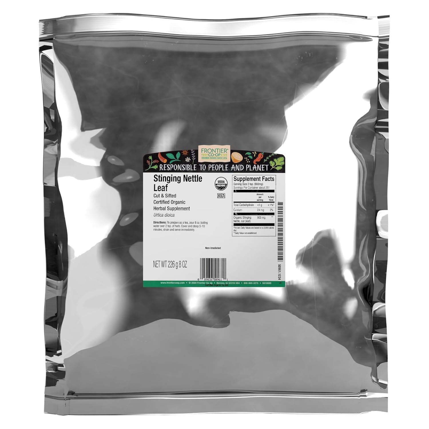 Frontier Co-op Organic Cut and Sifted Stinging Nettle Leaf 1lb