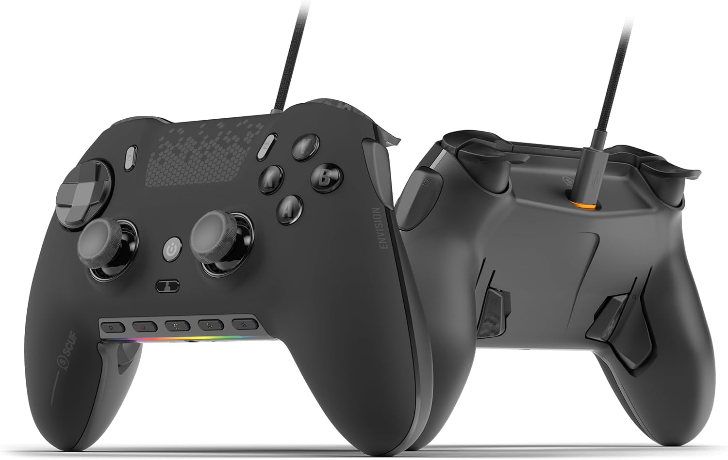 SCUF ENVISION Wired PC Only Gaming Controller - Five Remappable G-Keys - Remappable Back Paddles - iCUE Compatible - Black