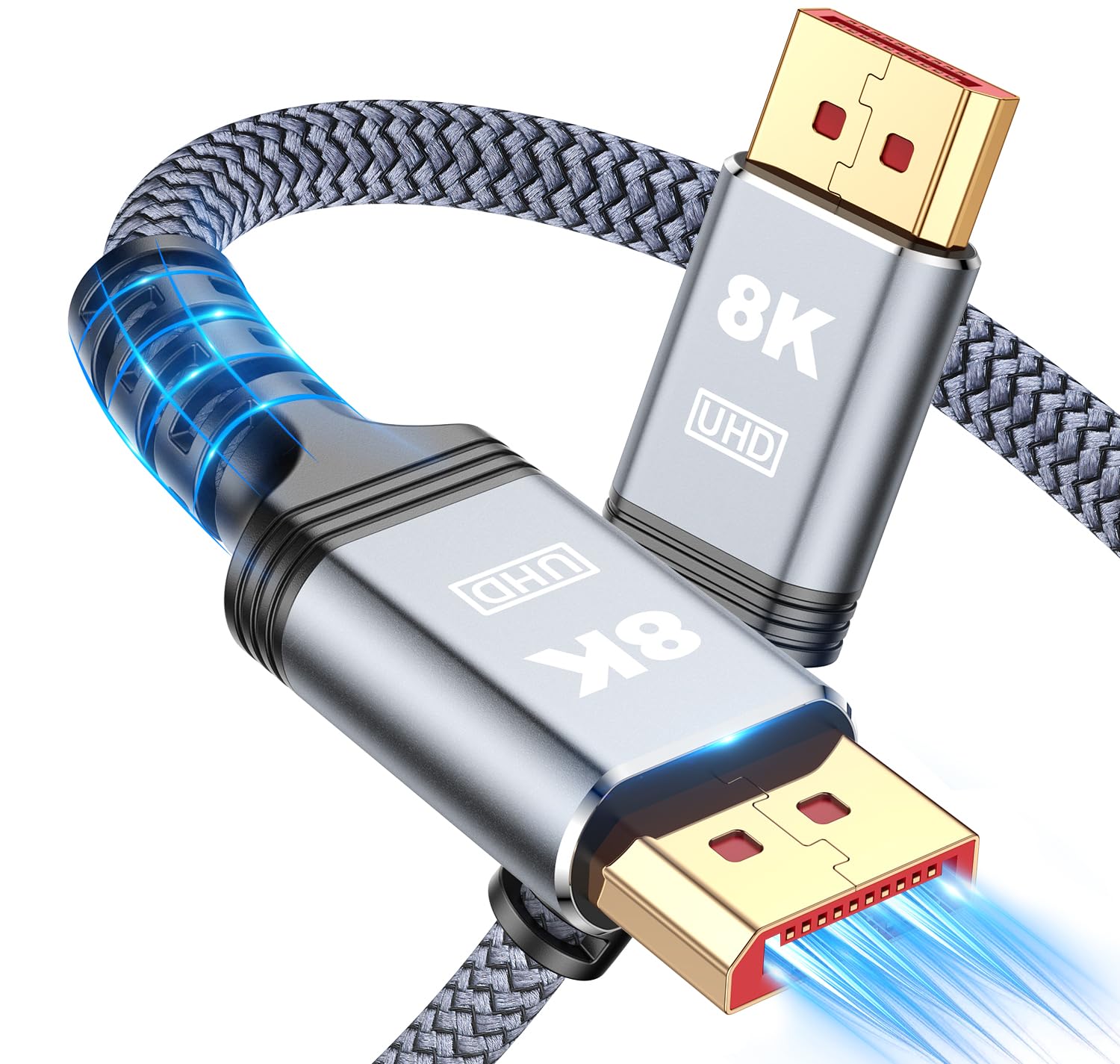 DisplayPort Cable 1.4, [VESA Certified] 8K 4K DP Cable, Display Port Cable 8K@60Hz, 4K@144Hz, 2K@240Hz, 32.4Gbps, High Refresh Rate for Gaming Monitor, HBR3, HDR, 1.6FT 3.3FT 5FT 6.6FT 9.8FT