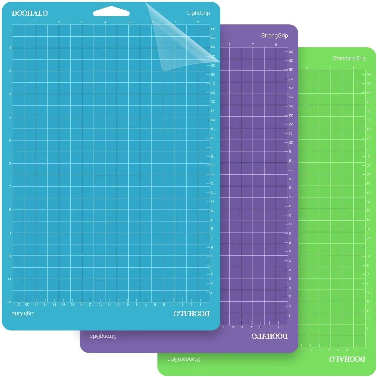 DOOHALO Cutting Mat Compatible with Cricut Joy Xtra 3 Pack Replacement Variety Standard Grip Light Grip Strong Grip Adhesive Cut Mats