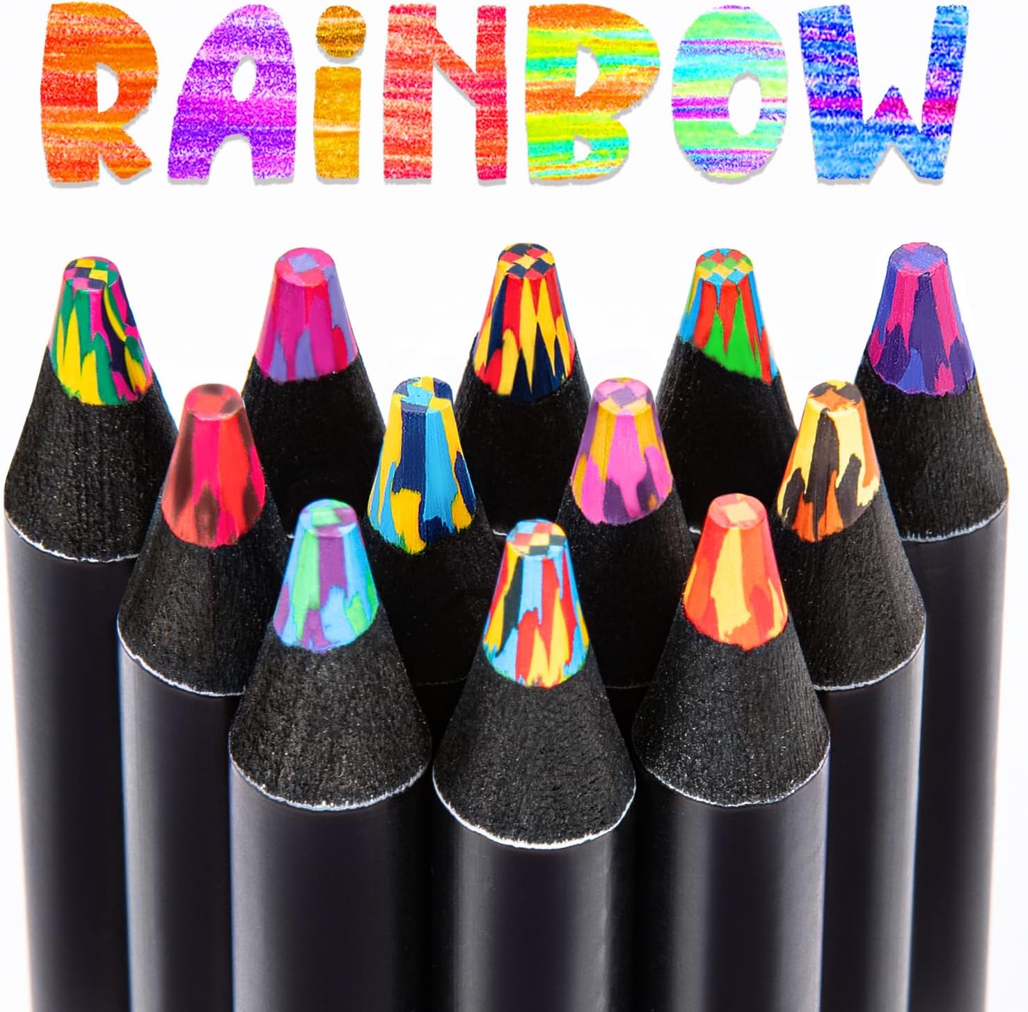 Stocking Stuffers, Stocking Stuffers for Teen Girls, 12 Rainbow Colored Pencils, Teen Girl Gifts, Art Supplies for Kids 9-12, Arts and Crafts for Kids 8-12, Gifts for 4-12 Year Old Girls