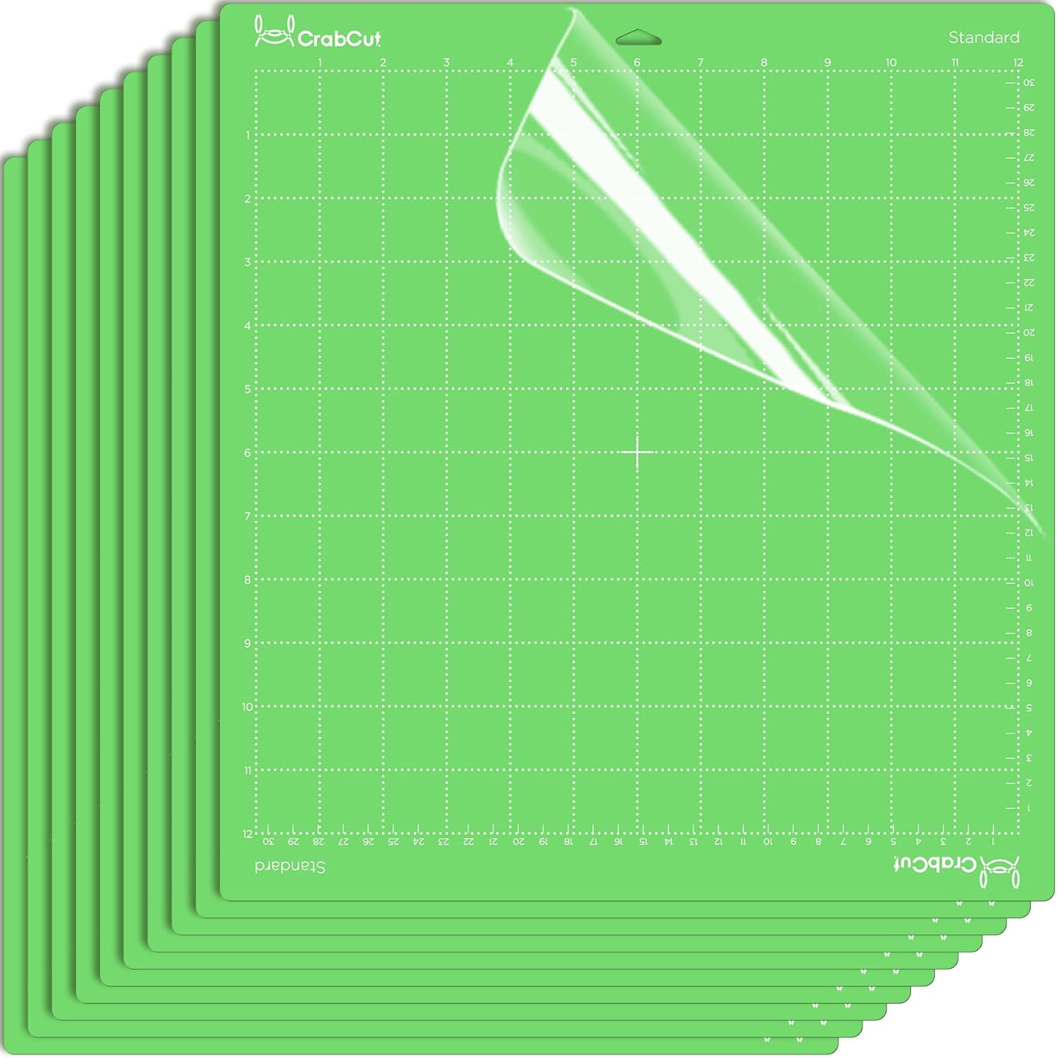 Cutting Mats for Cricut Maker 4/Explore 4/Maker 3/Explore 3/Air 2 12x12 Inch 10Pack Green StandardGrip Durable Long Lasting Standard Stickness Replacement Sticky Cut Mat for HTV Vinyl Projects