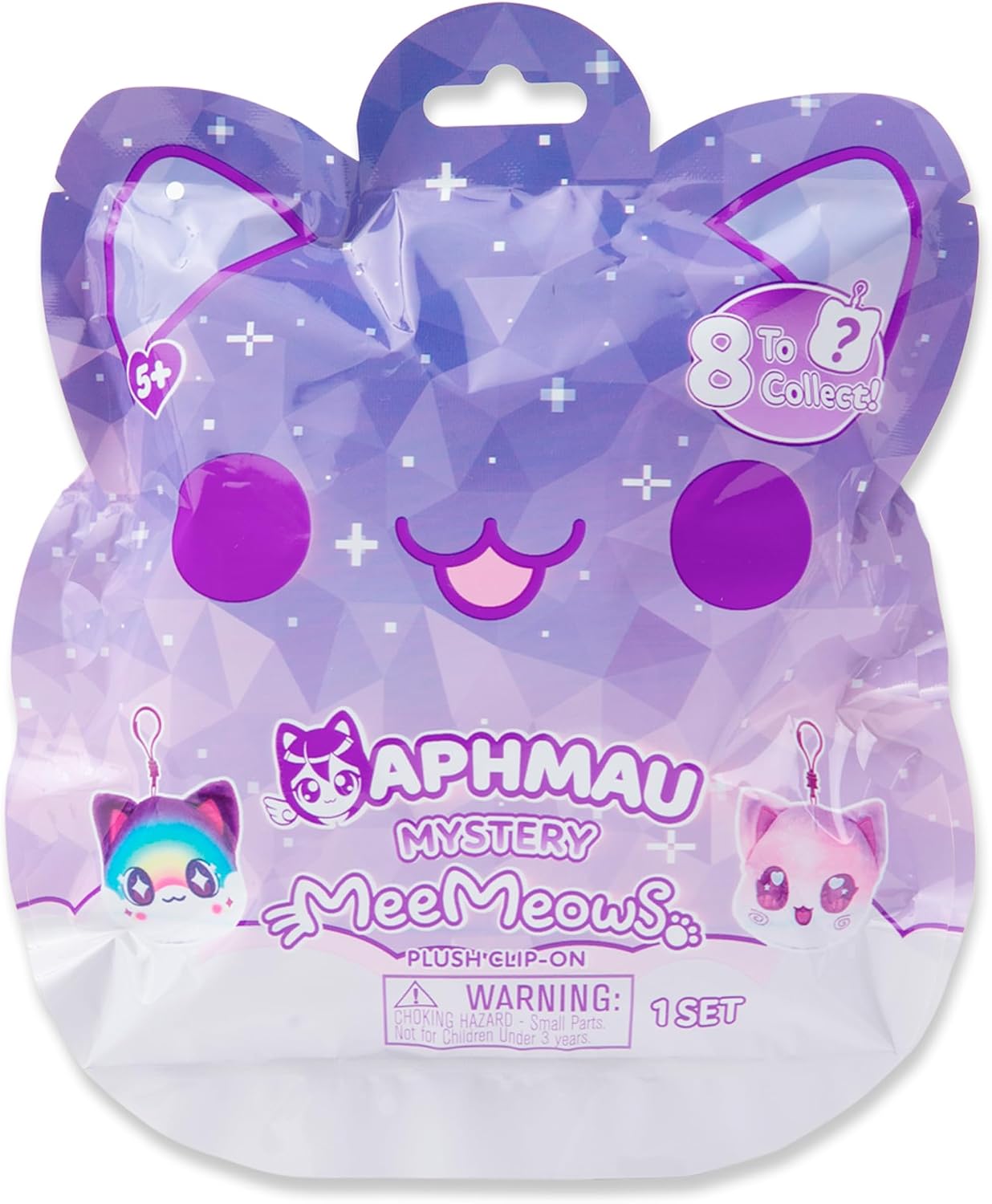 Aphmau MeeMeows Mystery Plush Clip-On Toys, Collectible Mini Plush, 1 of 8 Possible Characters, Official Merch-STYLES MAY VARY, ONE SUPPLIED AT RANDOM, Colour Varies