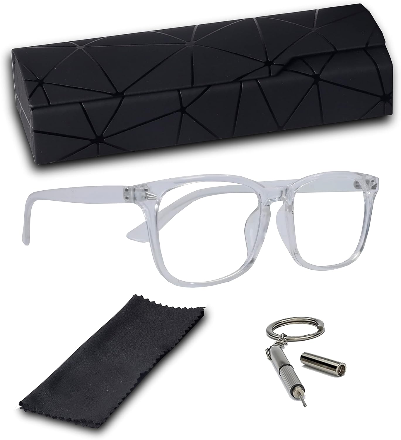 Ziffs Vision® Clear Blue Light Blocking Glasses - Gaming Glasses - Premium Magnetic case & Accessories - Clear Blue Light Glasses Women & Men - British Brand