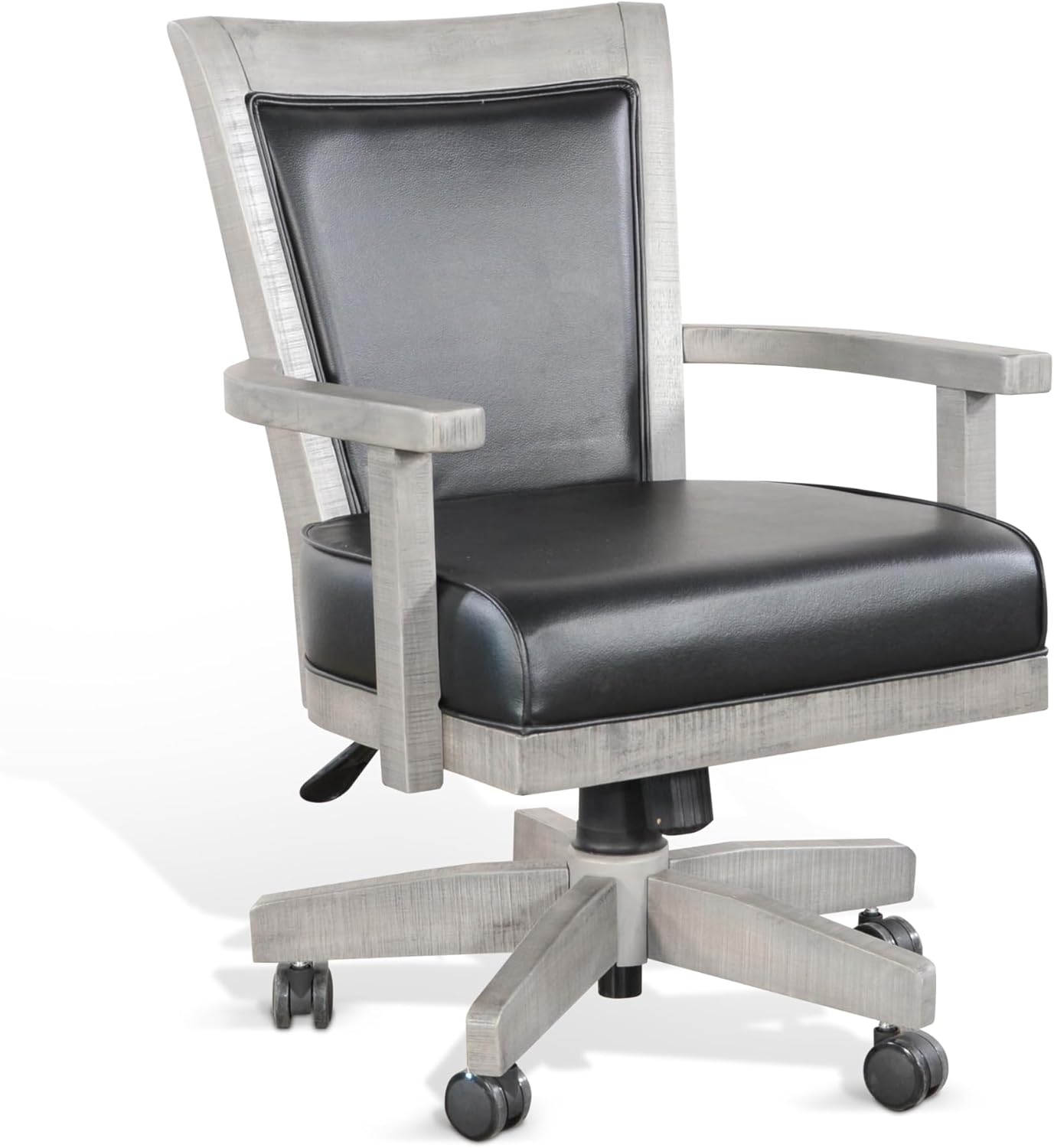 Blaze Poker Game & Dining Table Set w/ 4-6 Game Chairs (Weathered Grey Finish Single Chair x 1)