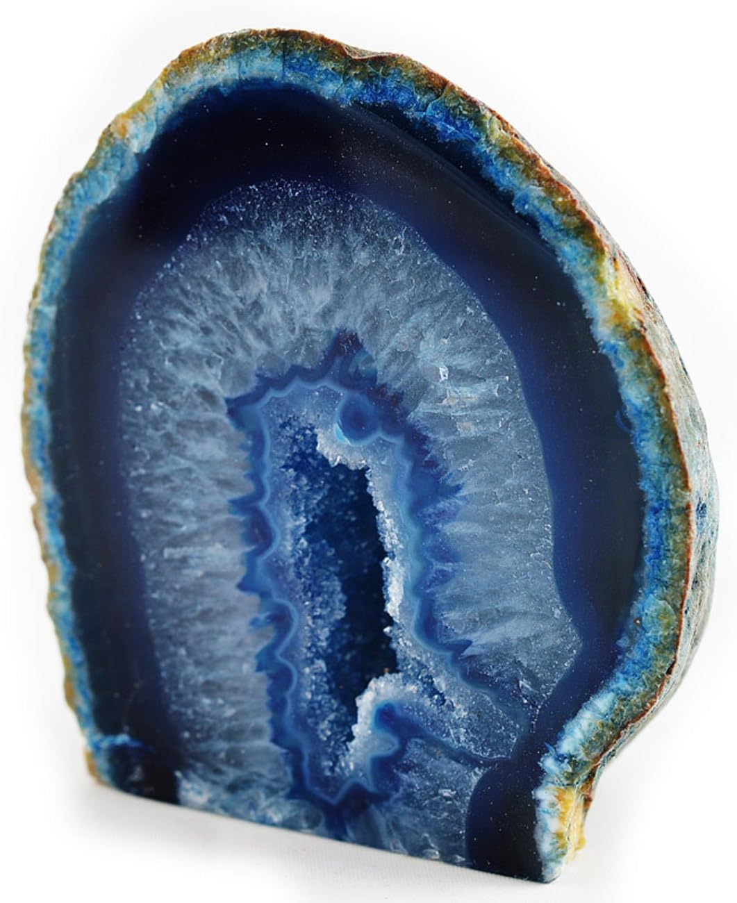 Blue Agate Geode – Natural Quartz Crystal Centre