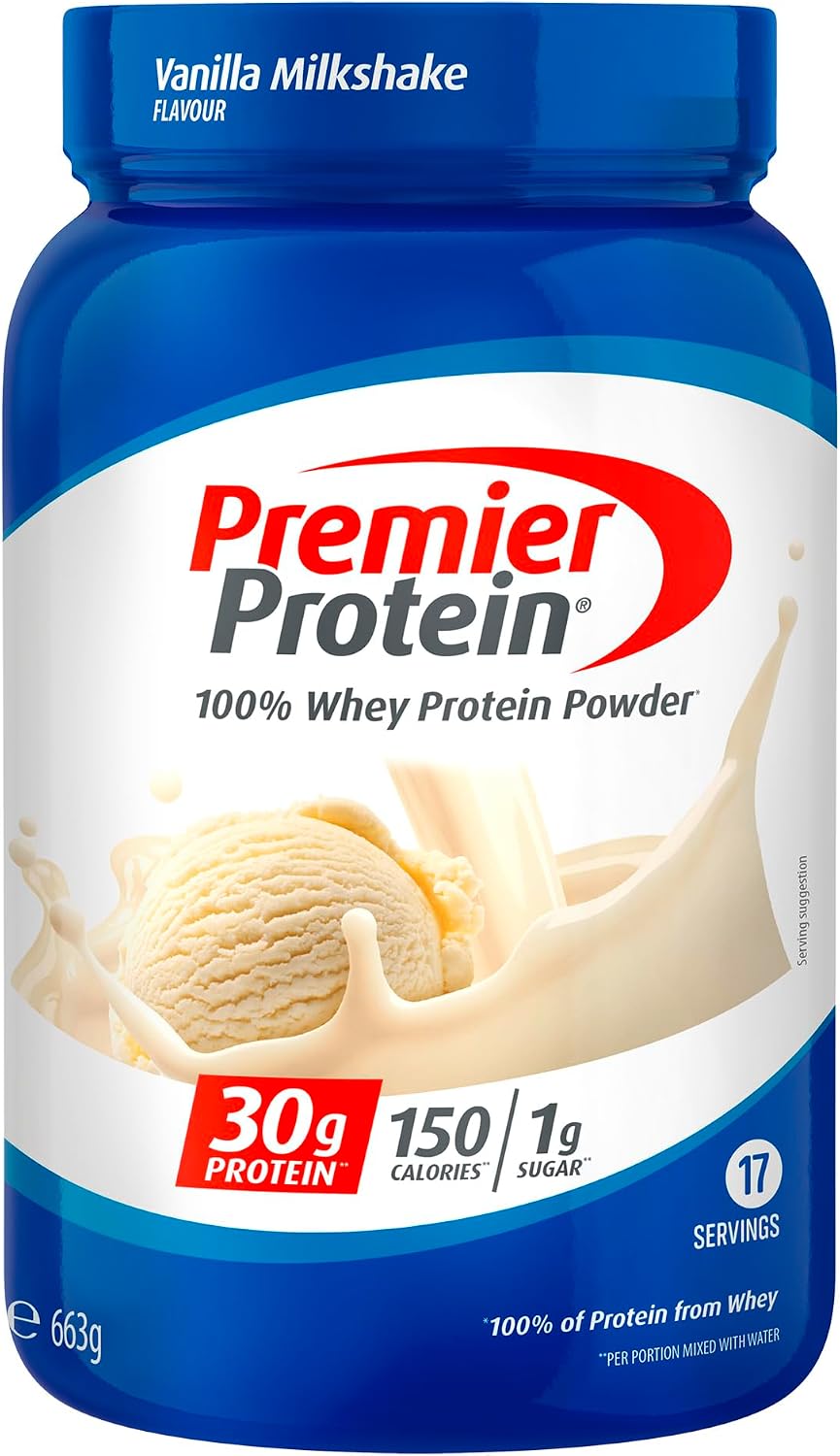Premier Protein - Whey 100 percent Protein Powder - Vanilla Milkshake - 663g