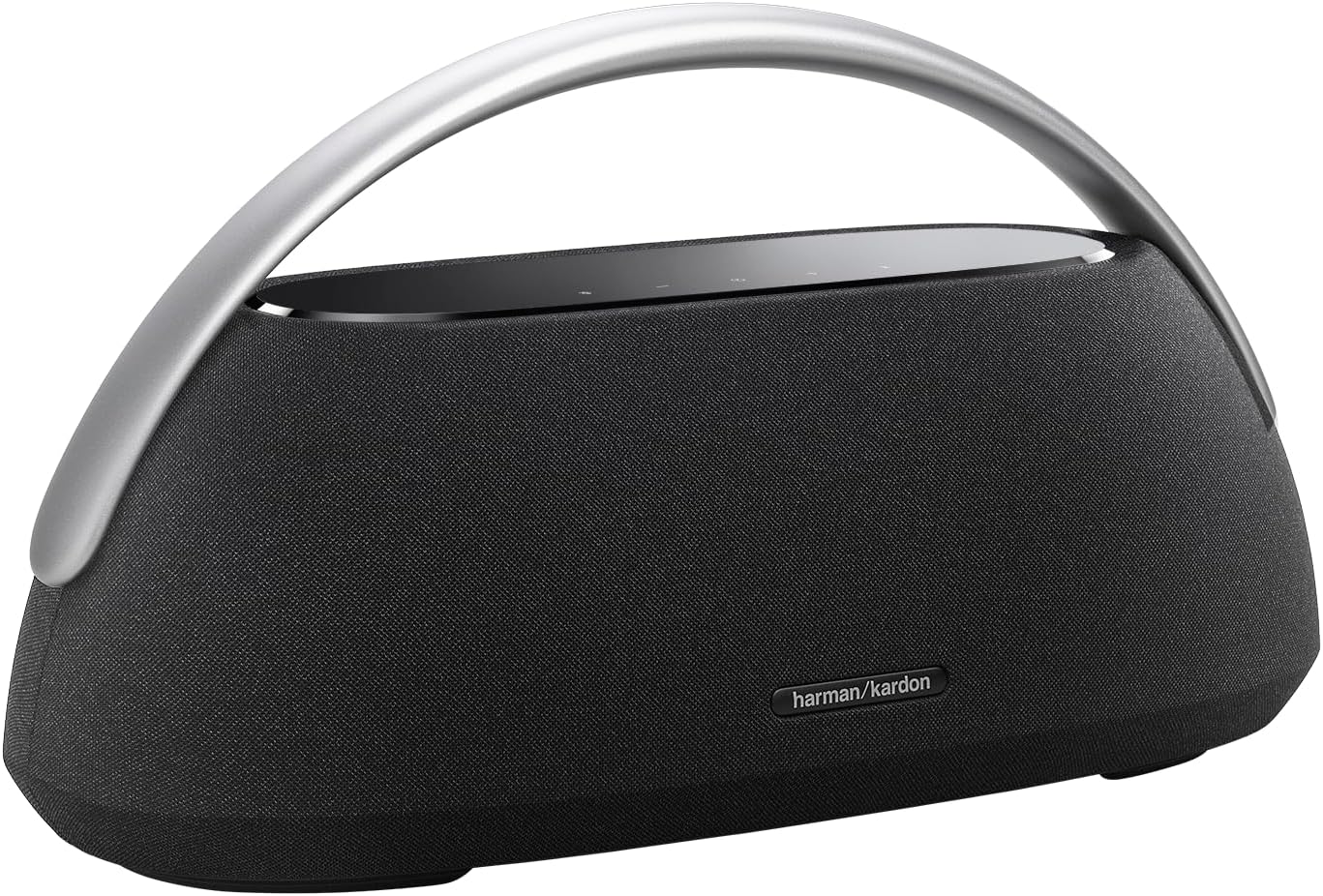 Harman Kardon Go + Play 3 - Portable Bluetooth speaker with superior sound and 8 hours playtime, USB Charging, Auto self tuning, Dual far-field microphones, Made in part with recycled materials(Black)