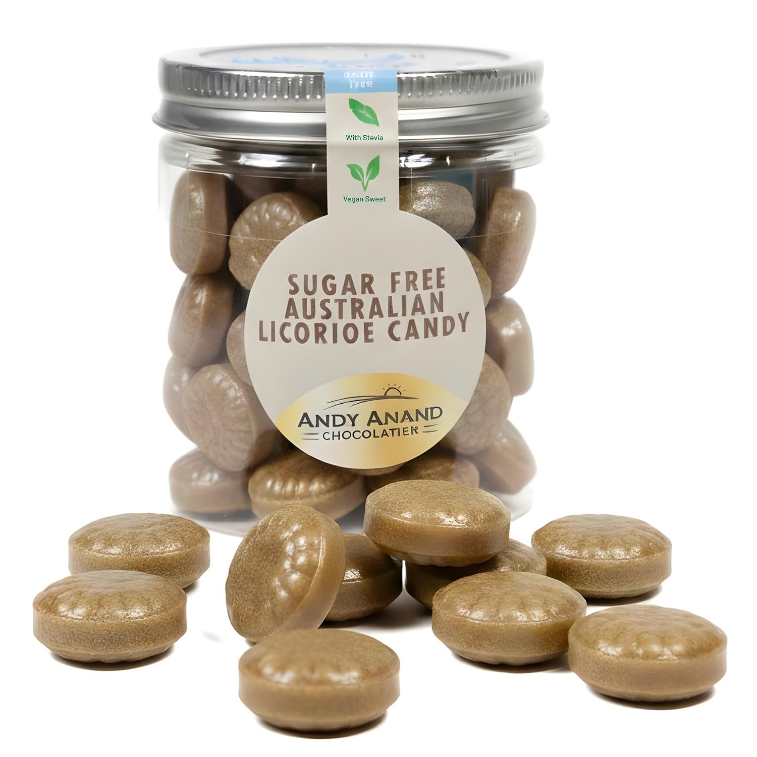 ANDY ANAND CHOCOLATIER Sugar Free Australian Licorice Candy, 7 Oz