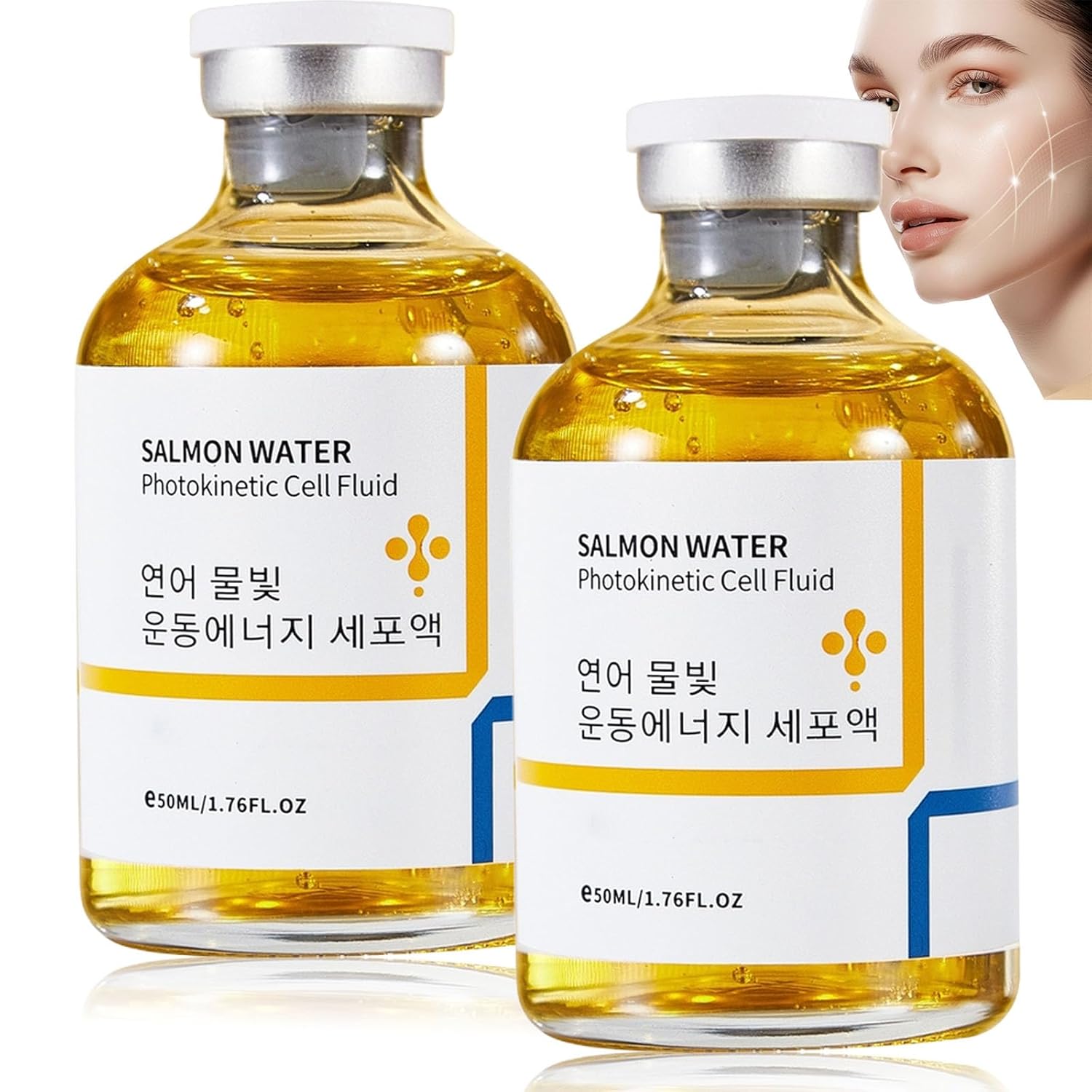 Salmon Water Light Anti-Wrinkle Essence, SalmonWater Photokinetic Cell Fluid, Salmon Dna Serum for Lifting and Firming, Anti-Aging, Hydrates & Moisturizes Skin (2)