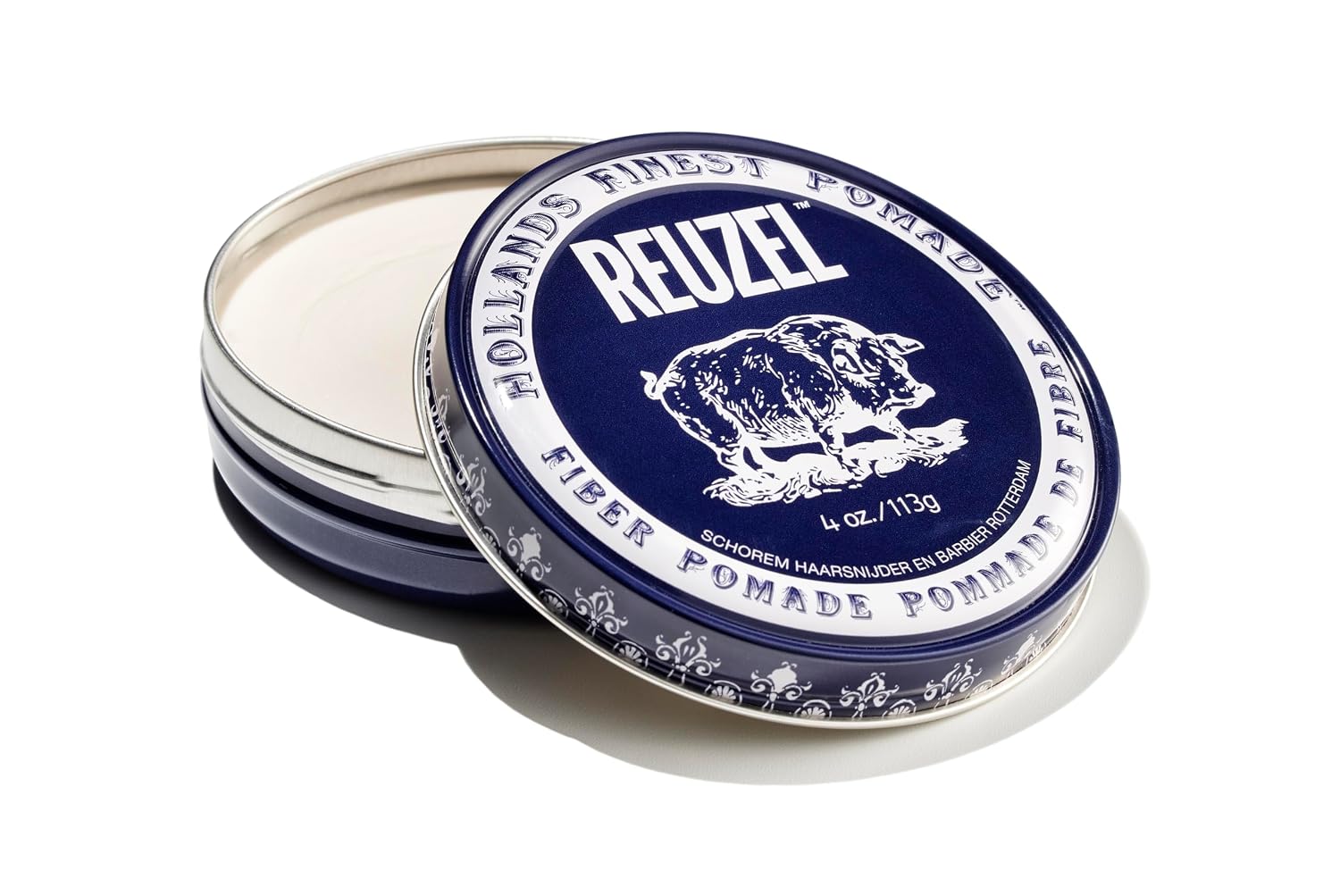 REUZEL Fiber Pomade, Firm and Pilable All Day Hold, Water Soluble Styling, Low Shine and Flake Free, Easy To Wash Out, For All Hairstyles