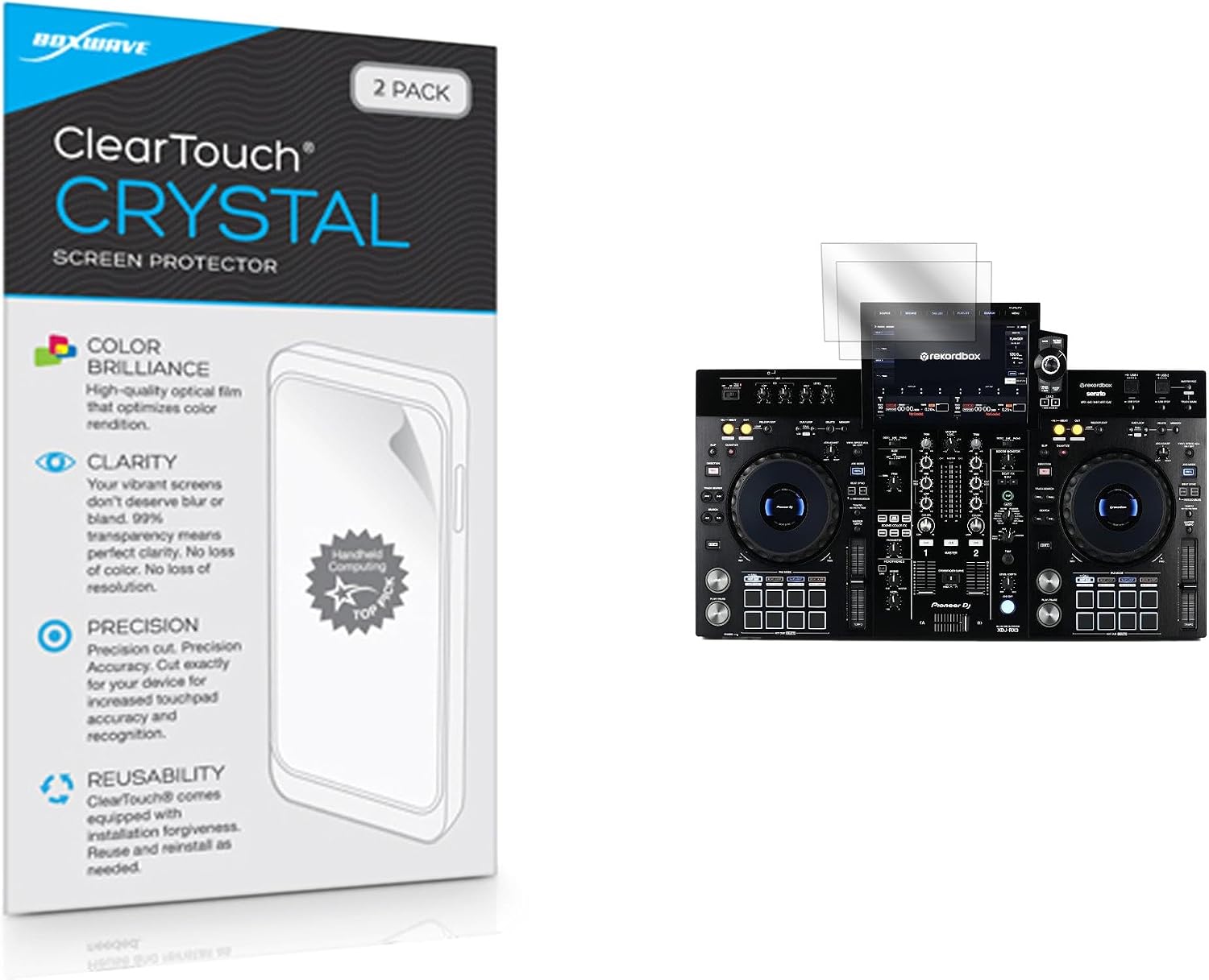BoxWave Screen Protector Compatible with Pioneer XDJ-RX3 - ClearTouch Crystal (2-Pack), HD Film Skin - Shields from Scratches for Pioneer XDJ-RX3
