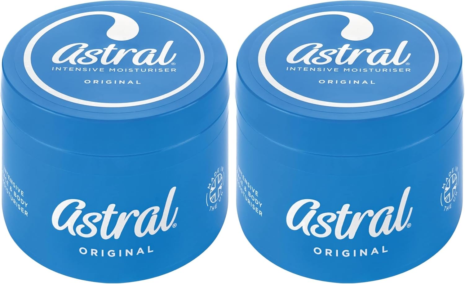 ASTRAl Face & Body Intensive Moisturiser Cream, with glycerin and petrolatum, 500ml (Pack of 2)