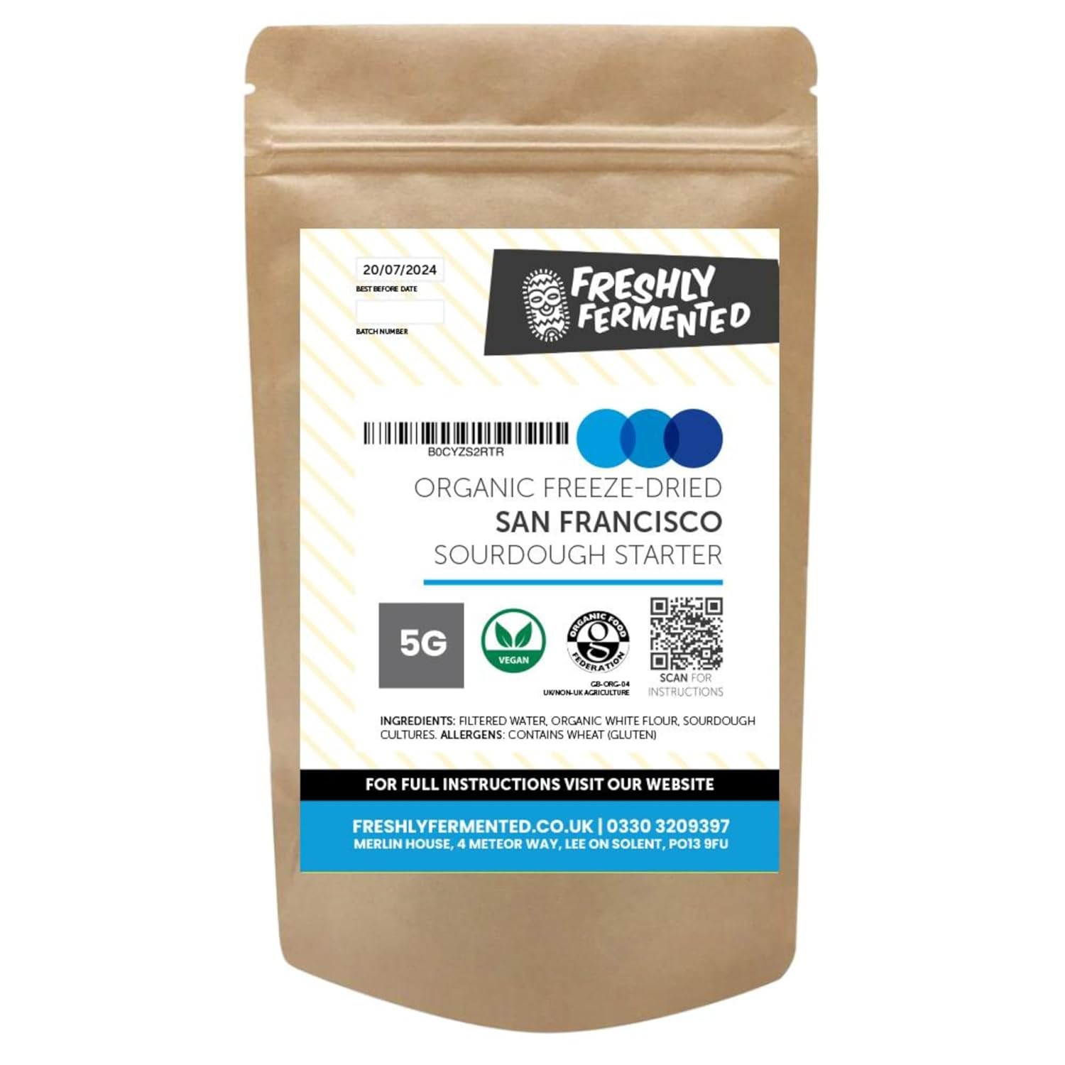 Freshly Fermented - Certifed Organic Sourdough Starter - San Francisco