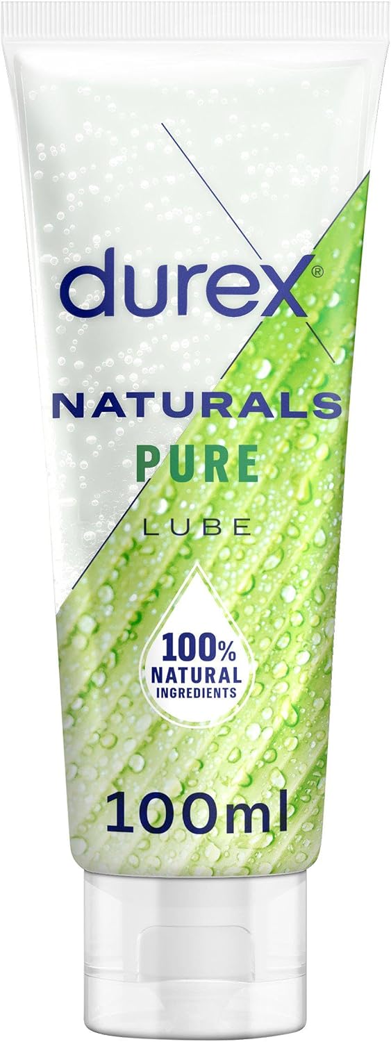Durex Lube, Naturals Pure, Intimate Pleasure, Water-Based,100 ml (Pack of 1)