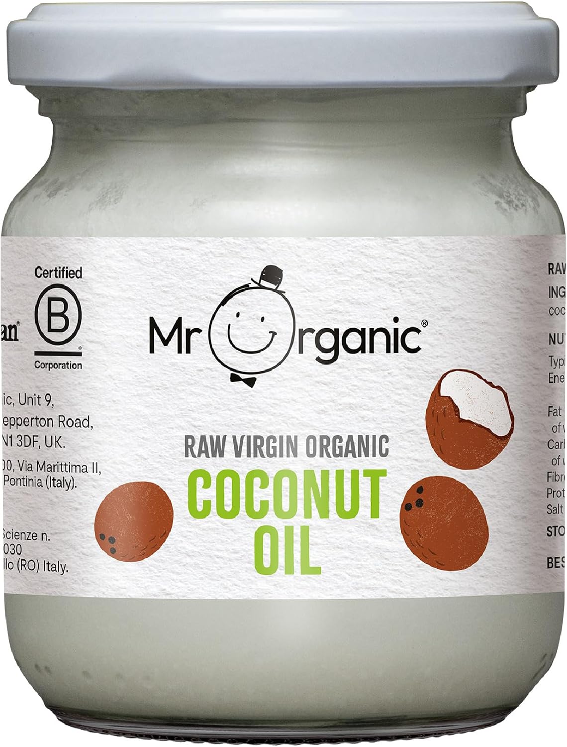 Mr Organic Raw Virgin Coconut Oil - 200ml, Versatile & Organic Oil
