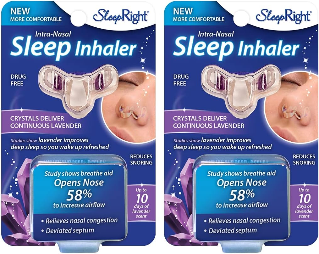 SleepRight Intra-Nasal Sleep Inhaler Nasal Congestion Reducer with Lavender (2-Pack)