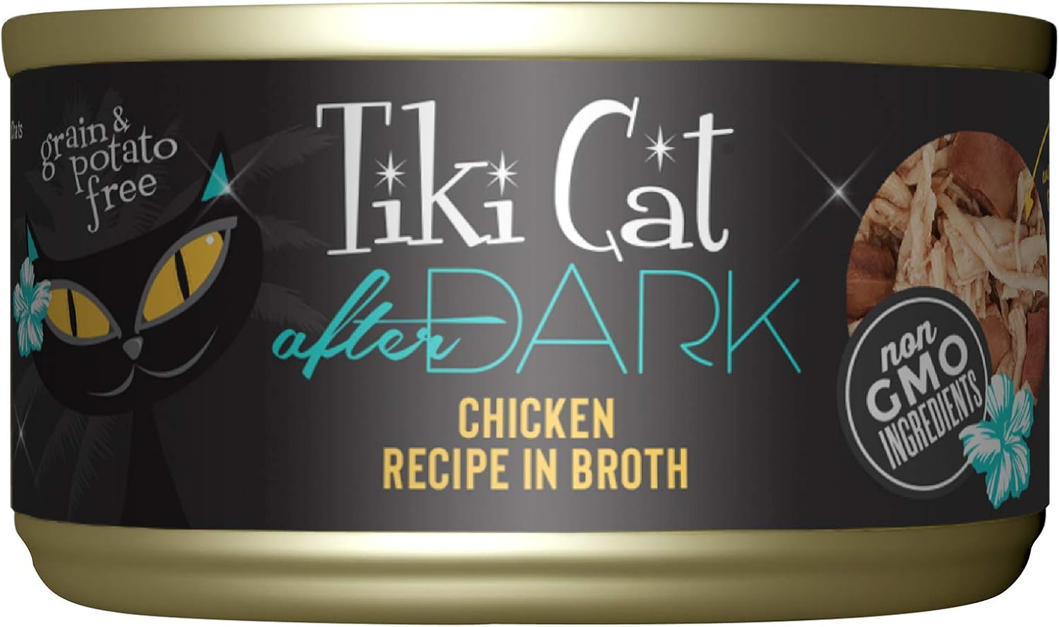 Tiki Cat After Dark Wet Cat Food, Chicken, 2.8 oz. Cans (12 Count)