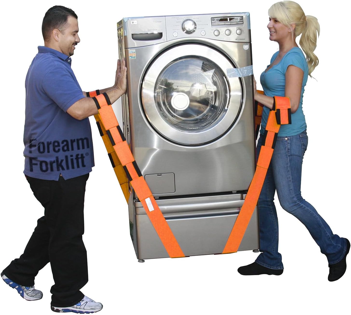 Furniture Moving Straps – 2-Person Lifting Strap for Moving Furniture, Appliances, Heavy Duty Carrying for Heavy Objects up to 800 lbs, Forearm Forklift, Orange