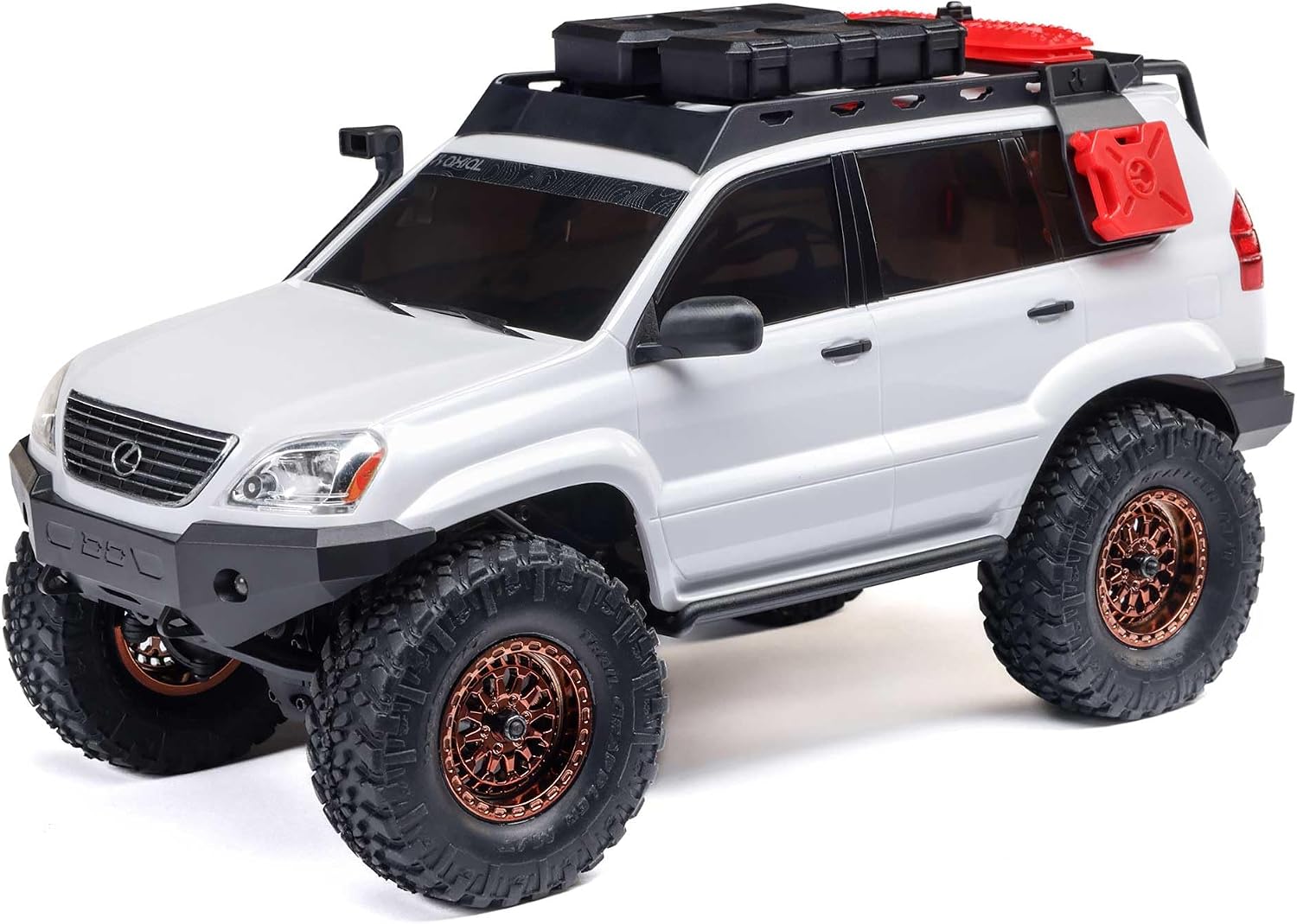 Axial RC Truck SCX24 Lexus GX470: 1/24 4WD RTR (Everything Needed to Run is Included), White, AXI-1532T1