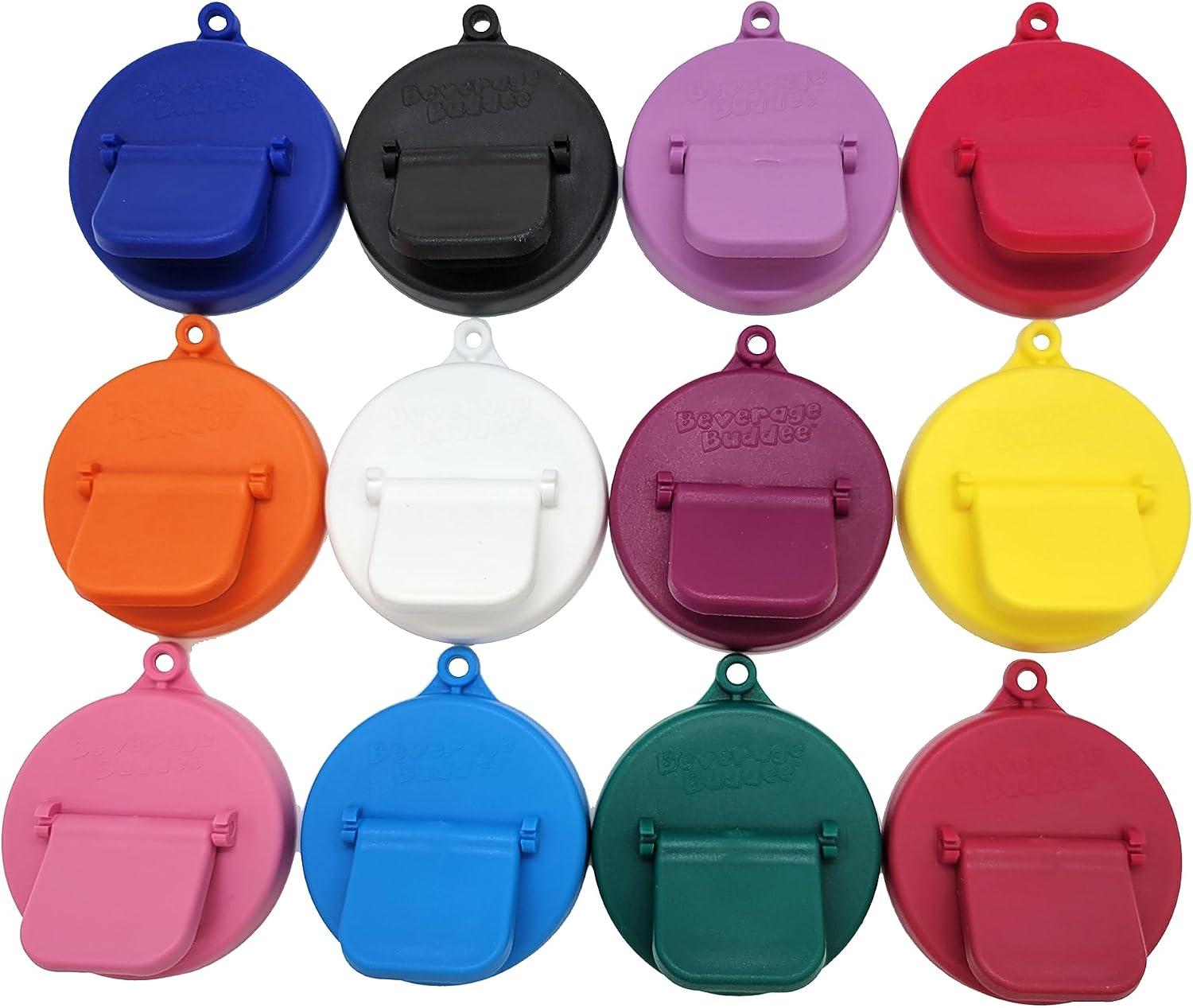 Can Cover - Can Cover For Standard Size Soda/Beer/Energy Drink Cans - Made In The USA - BPA-PCB Free - Assort Colors (Plain - 12 Pack)