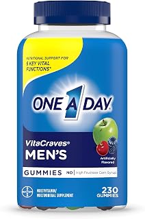 One A Day Men’s Multivitamin Gummies, Multivitamin for Men with Vitamin A, C, D, E, Calcium & More To Support Healthy Muscle Function, Gummies, 230 Count