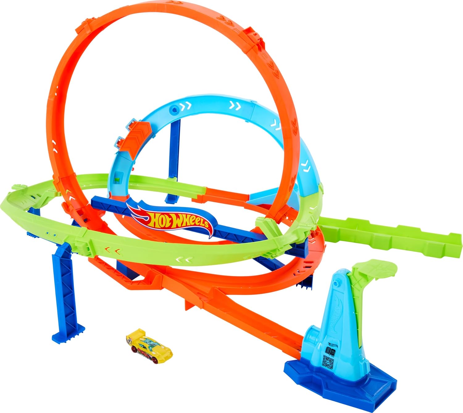 Hot Wheels Action Loop Cyclone Challenge Track Set & Toy Car​​​