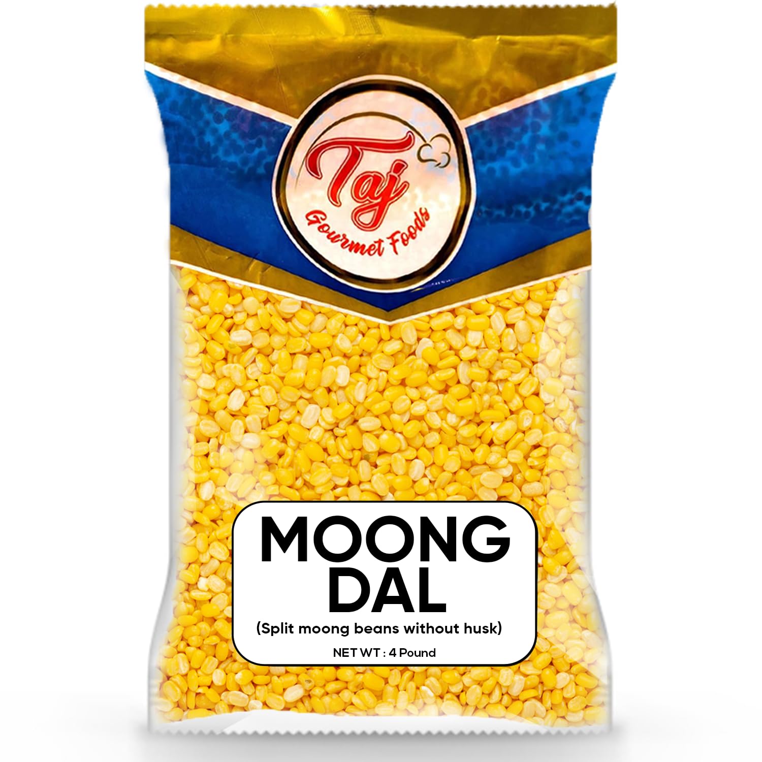 TAJ Moong Dal Mung Lentils, (4-Pounds)