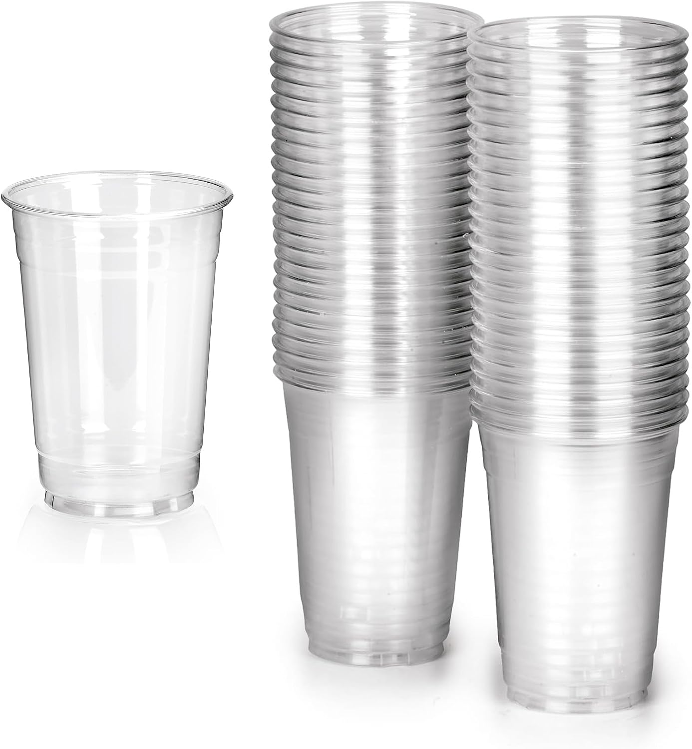 Signature Plastic Juice Cups, 300ml, 50 Pack, Cups Only, Clear