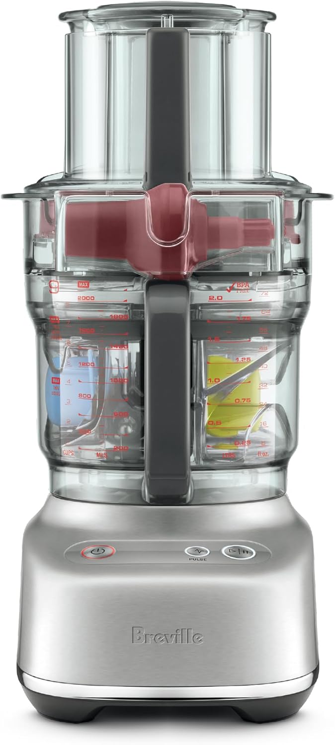Breville BFP638 Paradice 9 Cup Food Processor and Dicer, Small, Brushed Stainless Steel