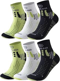 6 Pairs Athletic Socks for Men 5-10 Thick Cushioned Compression Crew Running Treking Wicking Marathon Hiking Outdoor