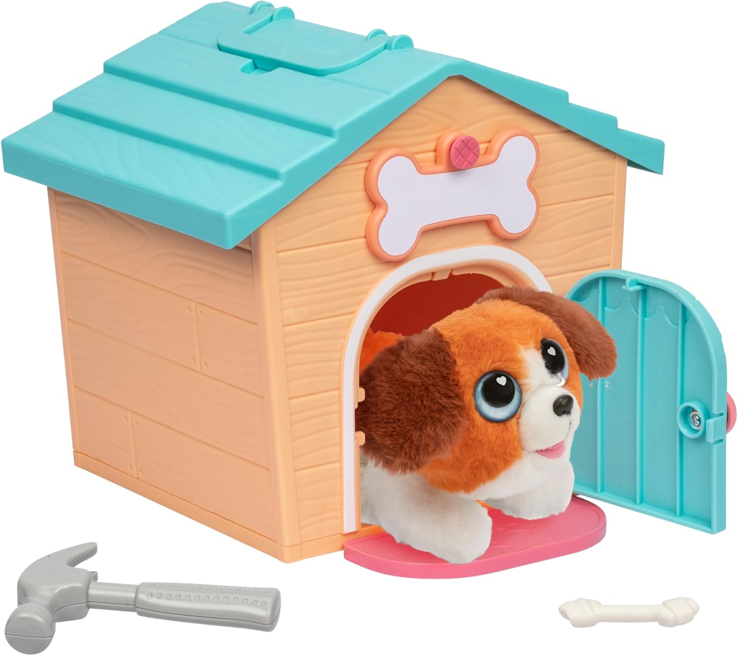 Little Live Pets My Puppy's Home Minis - Teal & Orange Home | Plush Toy & Kennel Playset. Build Your Puppy's Home, Name Your Puppy & Surprise! Puppy Appears! Which Puppy Will You Get? Easy Build DIY