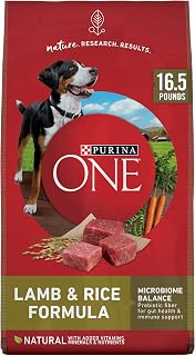 Purina ONE Dry Dog Food Lamb and Rice Formula - 16.5 lb. Bag