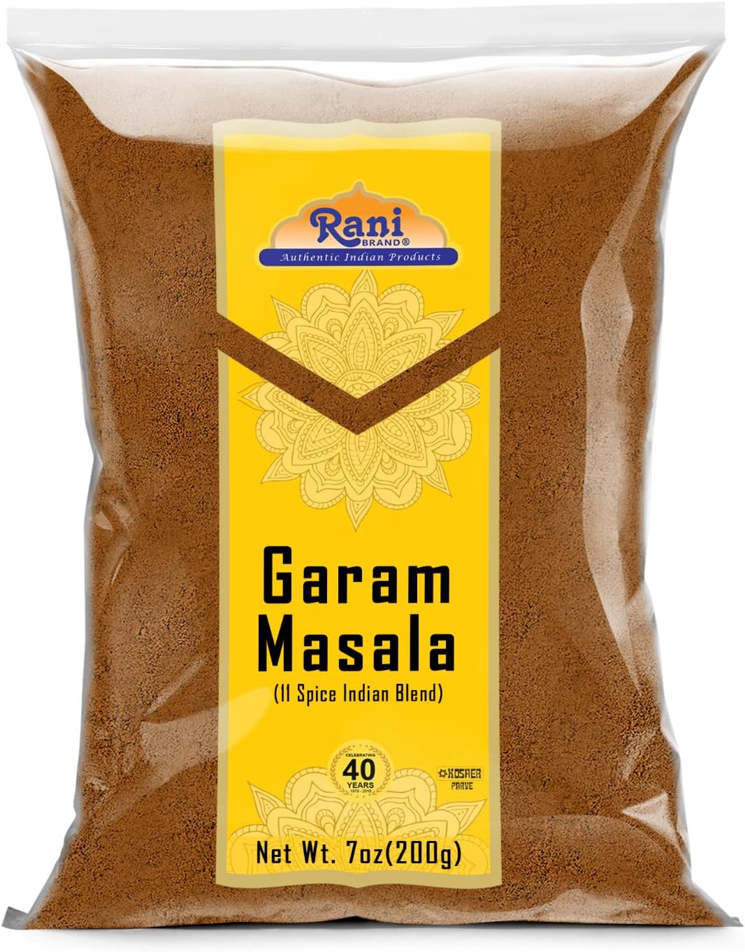 Rani Garam Masala Indian 11-Spice Blend 7oz (200g) ~ All Natural, Salt-Free | Vegan | No Colors | Gluten Friendly | NON-GMO | Kosher | Indian Origin